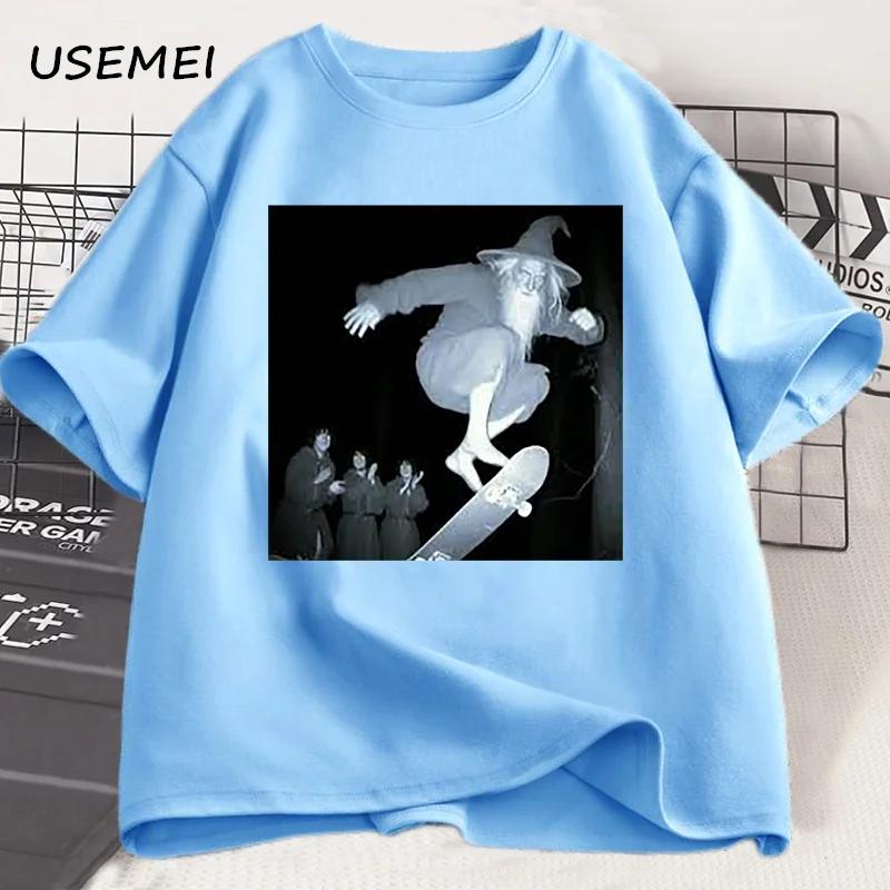 

Funny Vintage Skate Tshirt Cotton Short Sleeve T-shirt Breathable Loose Clothes Hip Hop Street Tees Retro Cool Design Clothes 4XL