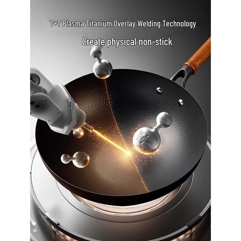 COOKER KING Titanium-Reinforced Wrought Iron Wok
