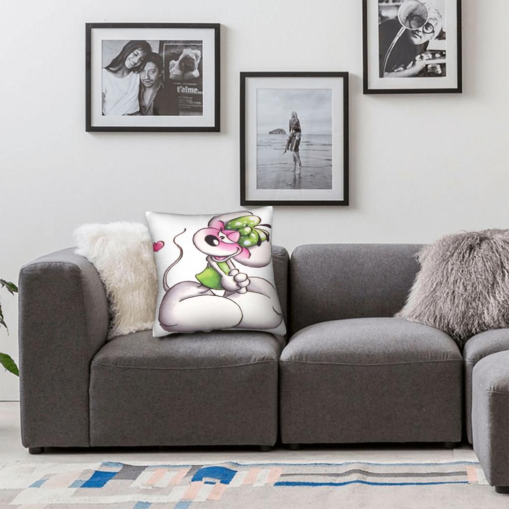 Pillow Case Cartoon Diddl Diddlina   Soft  Pillow Cover For Living Room Sofa Novelty Pillowcases