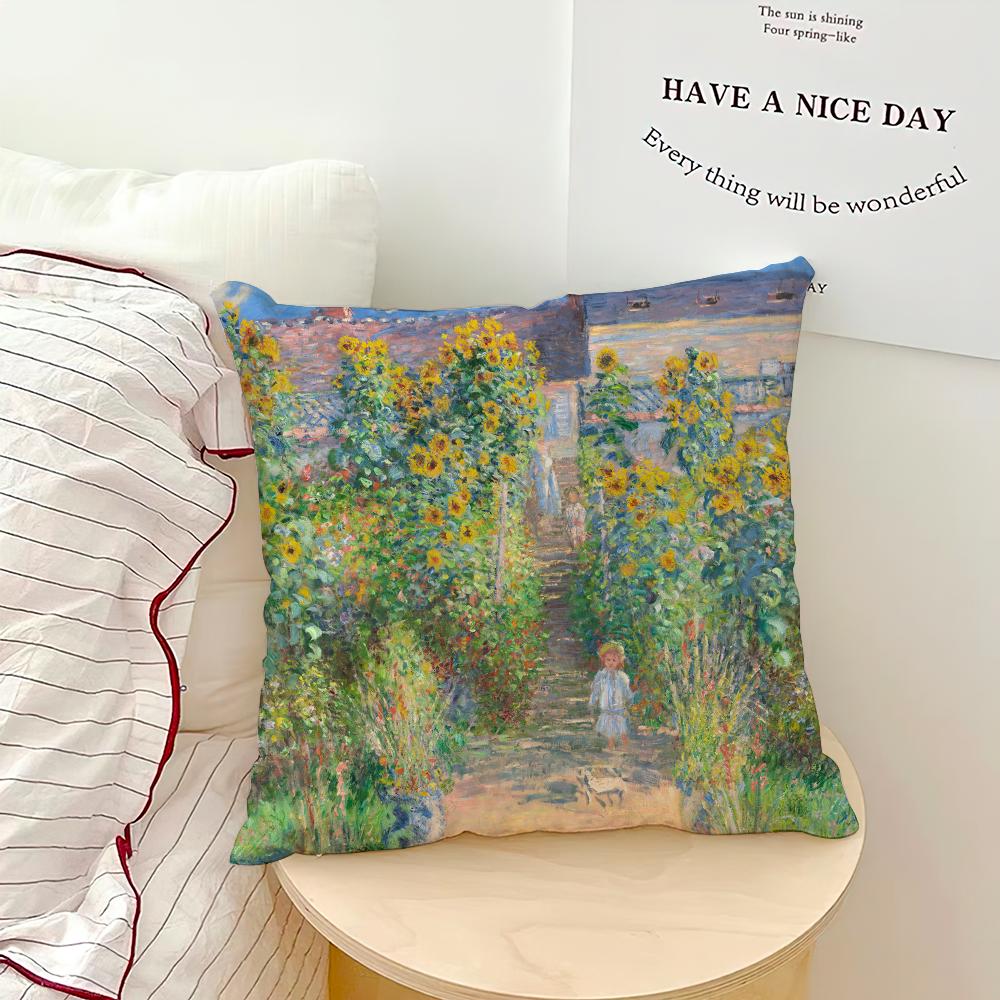 

Водяные лилии Клод Моне Изобразительное искусство Наволочка для дивана Гостиная Спальня Изголовье Спинка Подушка Квадратная Подушка Время Сна 40x40CM(16x16in)