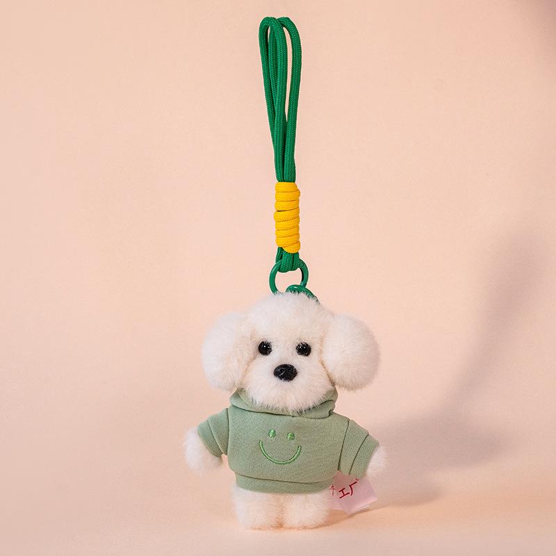 Cute cute pet teddy doll plush toy schoolbag small pendant keychain doll doll bag pendant