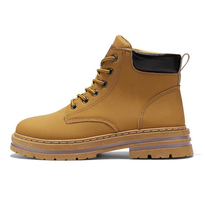 Large size Martin boots New British retro locomotive leather waterproof high-top boots