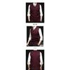 Gilet lavorato a maglia da uomo casual da lavoro a V senza maniche