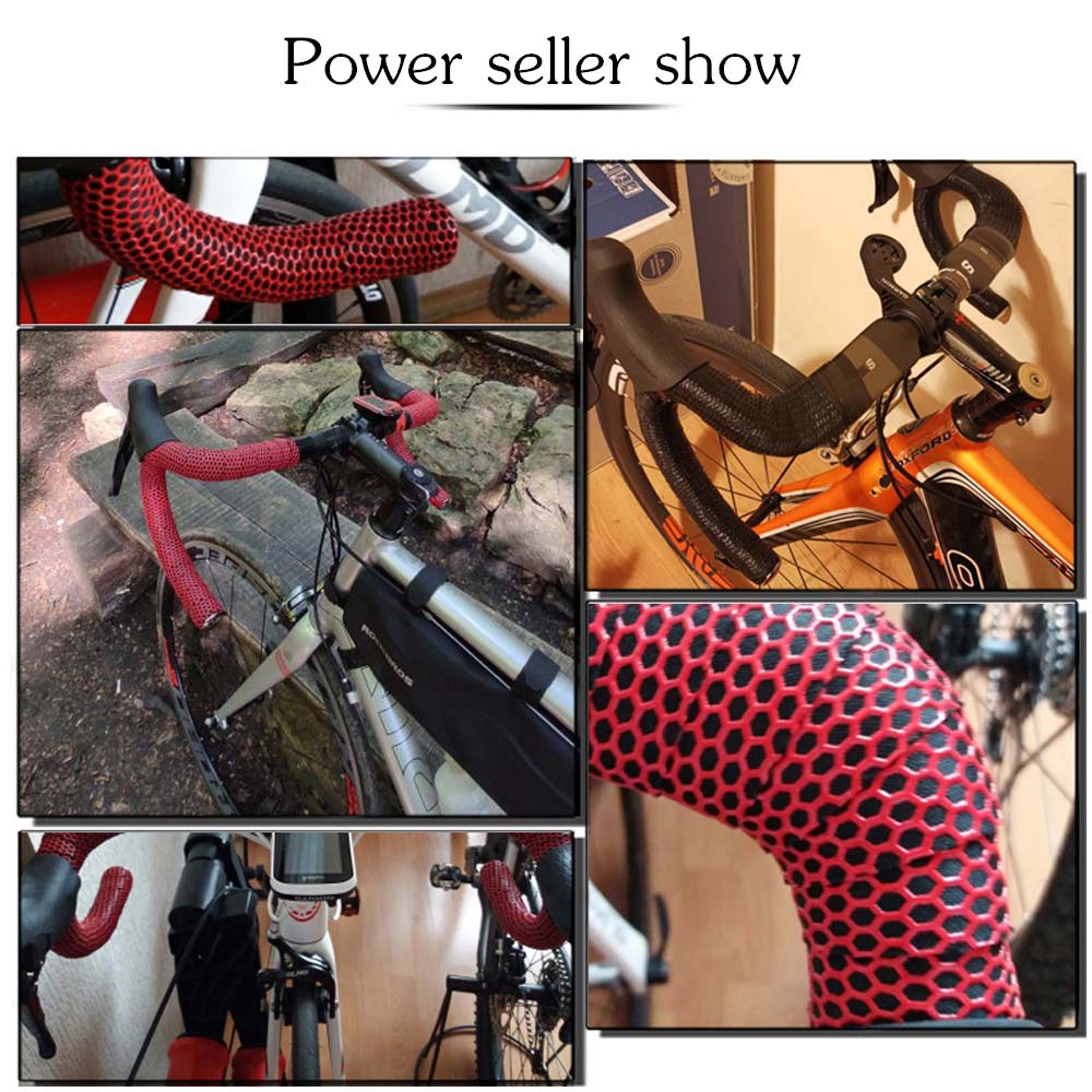 Plug Damping Silica Gel Fixed Gear Belt Bike Bar Tape Bicycle Accessories Bicycle Handlebar Tape