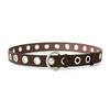 Fashion Pin Buckle Suede Leather Belt Big Buttonhole Luxury Design Women Waist Belt Versatile Retro Waistband Jeans Decoration