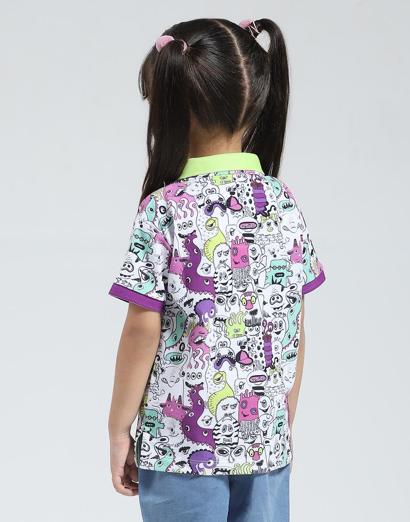 MONTE CARLO Girls Regular Fit Summer T-Shirt