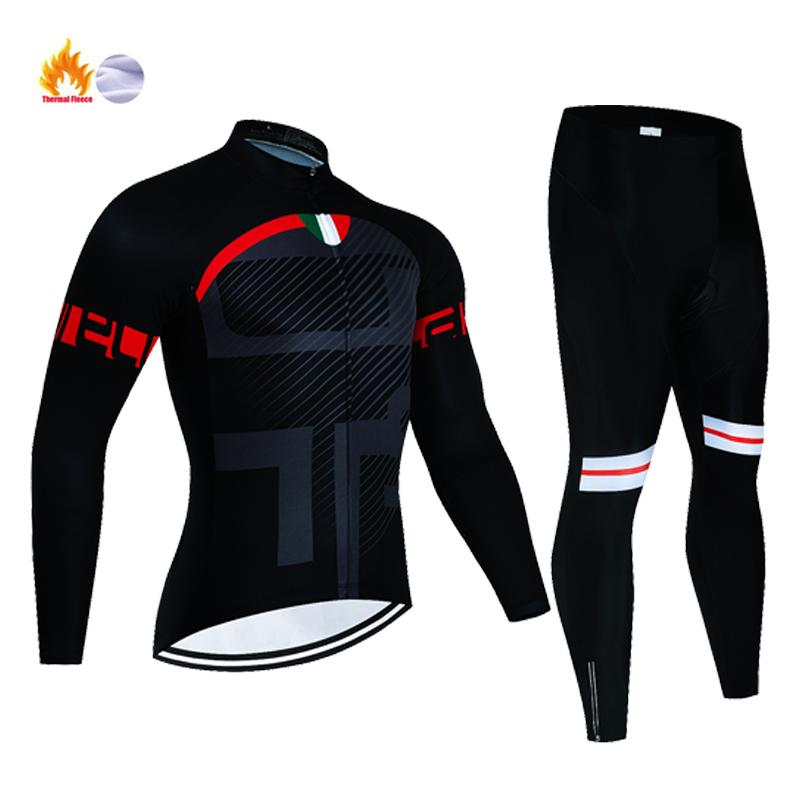Cycling Jersey Set 2025 Men Winter Thermal Fleece Long Sleeve Road Bike Cycling Clothing MTB Cycling Jacket Ropa Ciclismo Hombre
