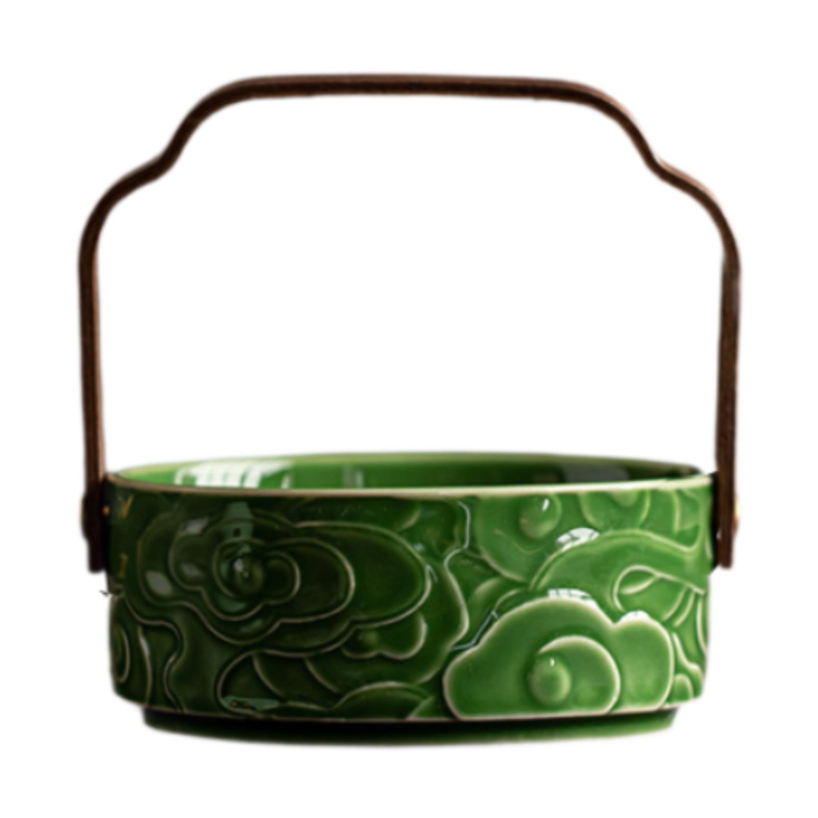 

Керамическая корзина для фруктов, сервировочная корзина, подносы, многоцелевые, для завтрака зелёный