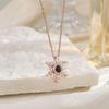 Snowflake Projection Necklace with Diamond Pendant - 100 Languages, Perfect for Mother's or Valentine's Day
