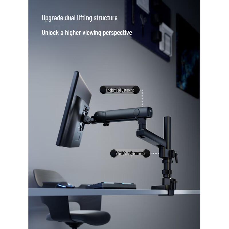 Luse E500pd-2 Dual Arm Adjustable Monitor Stand