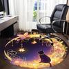 1pc Whimsical Moonlit Garden Office Round Area Rug,  Mat Suitable ForOffice, Under Office Chairs Bedroom Living Room Home Decor, Room Deco