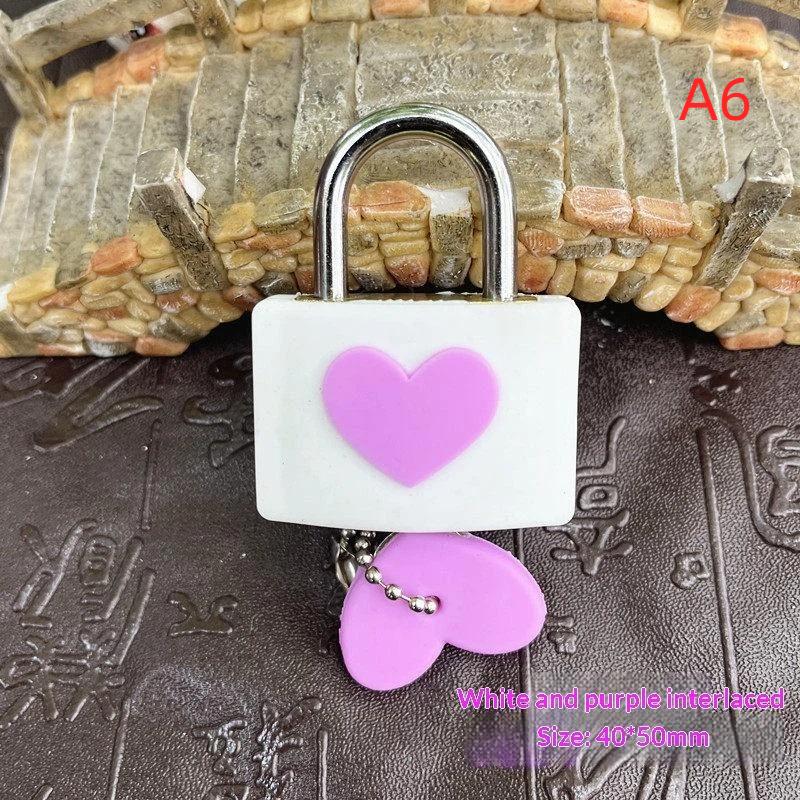 Luggage Lock Portable Anti-theft Colorful Concentric Heart Design Lock for Gym Locker Travel Backpack Baggage