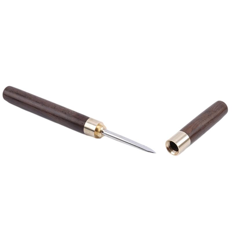Sandalwood Tea Stainless Steel Knife Dedicated Tea Needle Tea Accessories Teasets Spiral Tea Knife