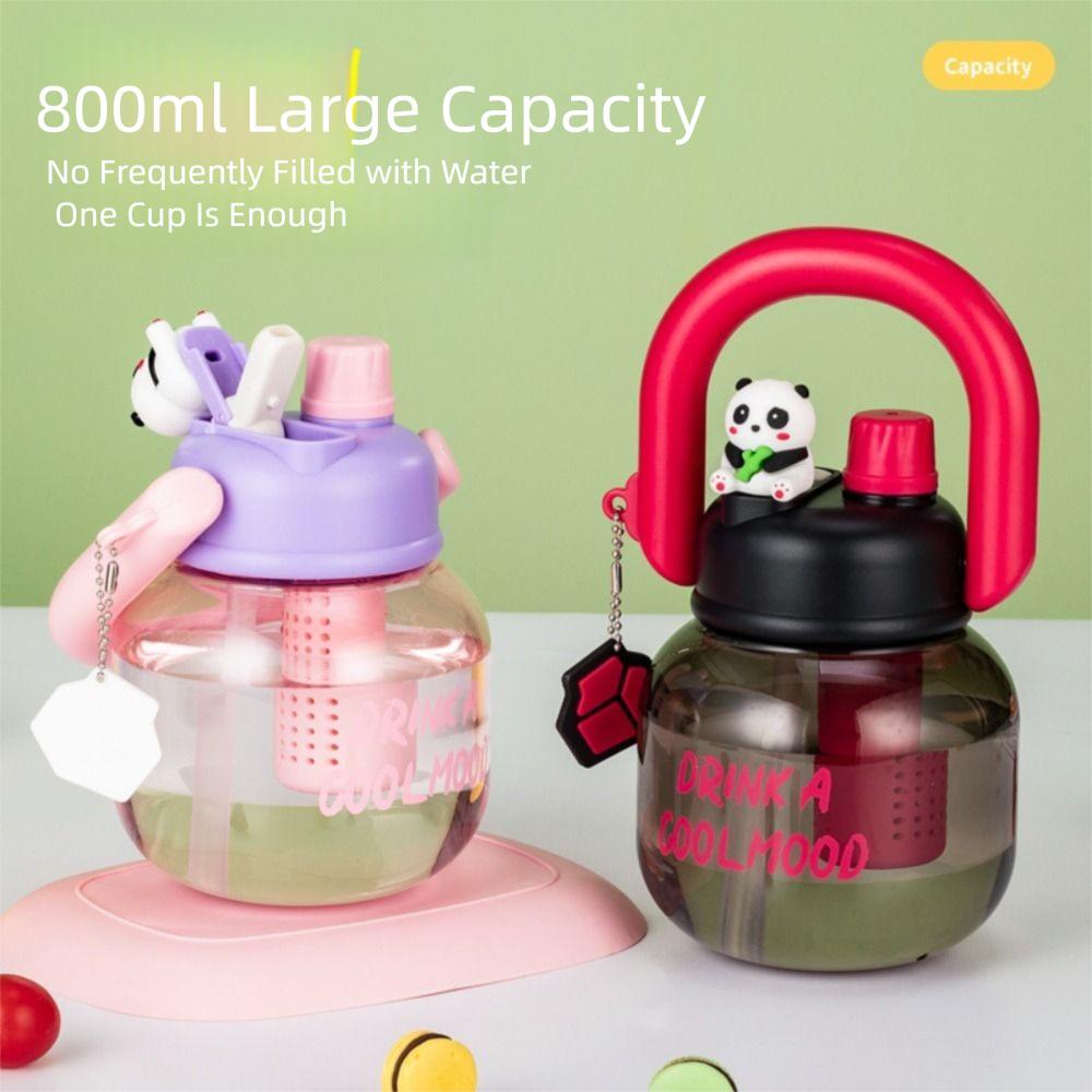 Panda Sippy Cup 800ml Clear Drink Bottle Cute Sports Water Bottle  Outdoor Sports