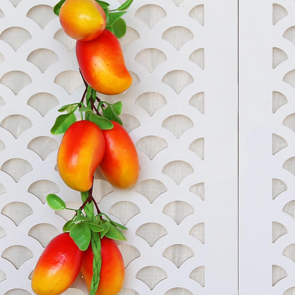 Artificial Fruit Hanging String Lifelike Fade Resistance Simulation Fruit String for Home Kitchen Hanging Ornaments