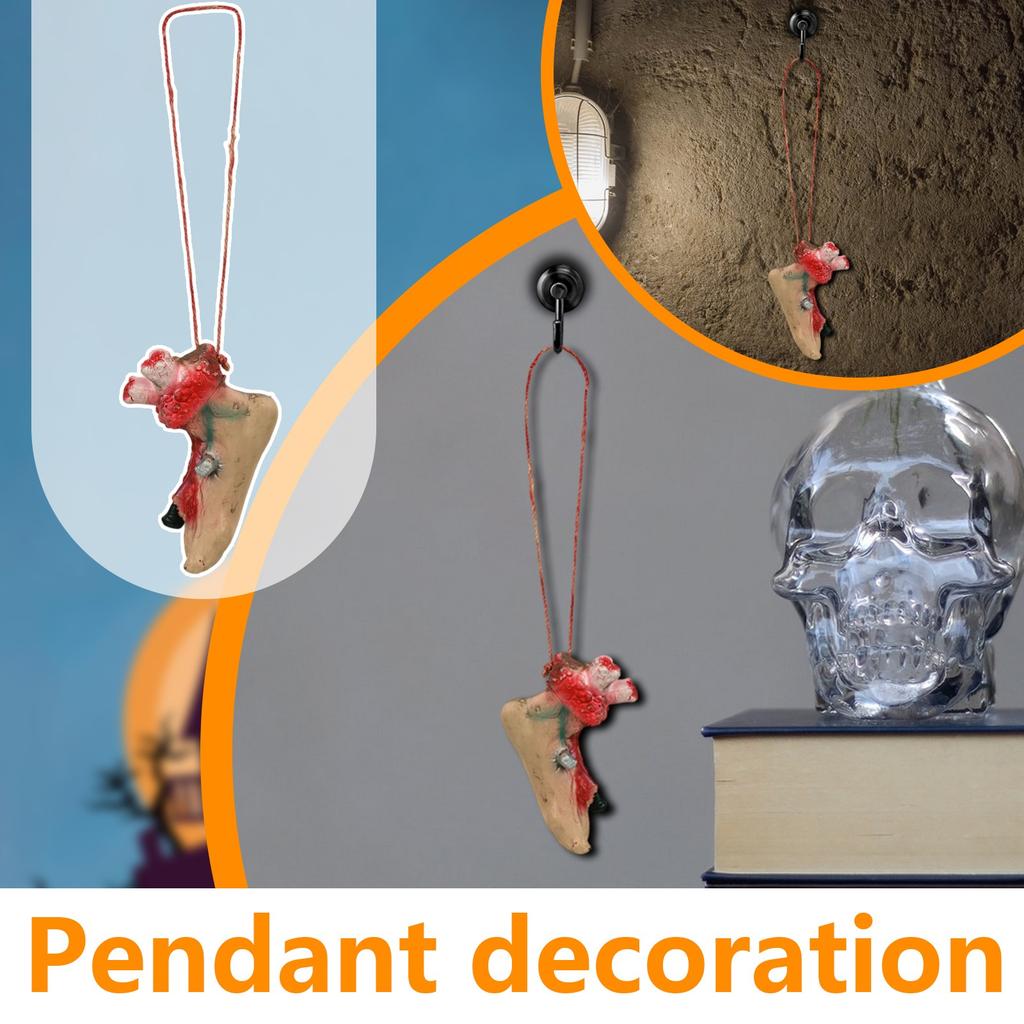 Decorative Props, Lifelike Broken Hands And Feet Hanging Chain Prank, Haunted House Venue Layout Pendant Props.