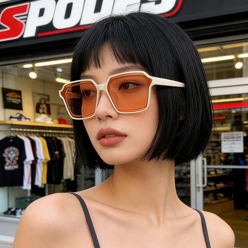 Square Style Fashion Simple Sunglasses for Men and Women Outdoor Sunshade Sunscreen  Trend High-end Street Photography UV Resistant Glasses