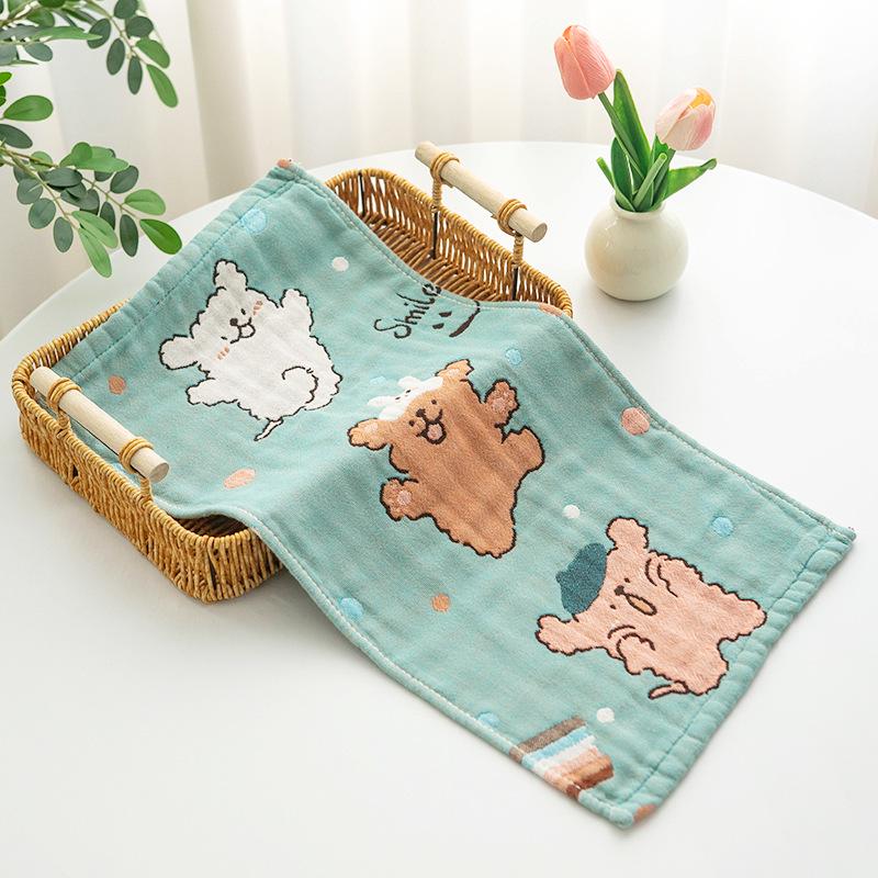 New Style Three-Layer Gauze Cotton Towel for Children - Absorbent Large Towel for Kindergarten Use