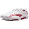 Li Ning Rubber Soft Comfortable Non-Slip Breathable Low-Top Badminton Shoes Unisex Shoes White Red AYZU021-1