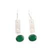 Green Onyx Gemstone 925 Solid Silver Jewelry Handmade Earrings 1.9" Gift For Her EE-168-18