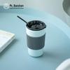 Nanshan Xiansheng Ceramic Mug with Lid and Straw