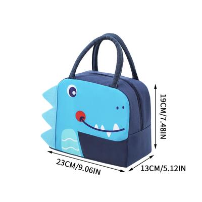 Kids Insulated Lunch Bag - Cute Cartoon Design for School, Travel & Picnics