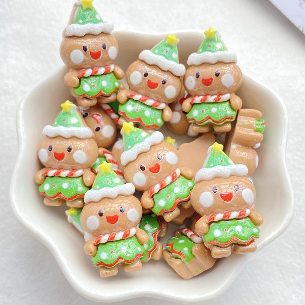 10 Bucăți Nou Drăguț Rășină Om de Zăpadă de Crăciun, Brad, Serie Clopoțel Mic Spate Plat Scrapbooking DIY Bijuterii Artizanat Accesorii de Decor