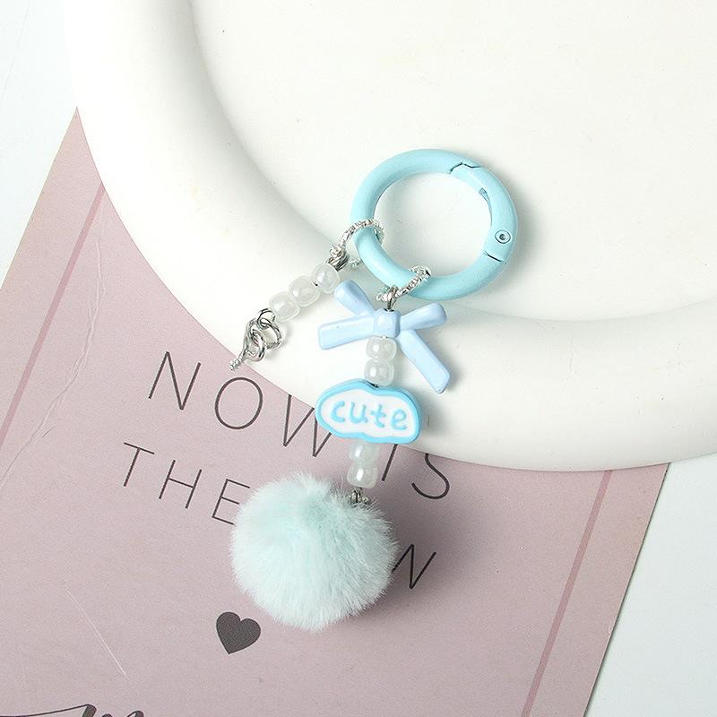 Милый простой брелок с подвеской в виде помпона для женщин и девочек — фото 6