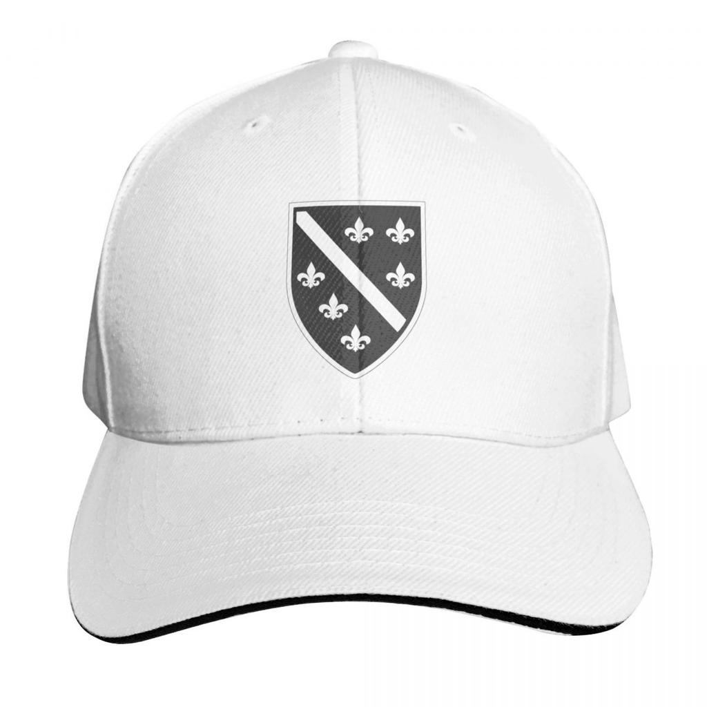 Bosnia BiH BosniaHerzegovina Original Crest in Black White Baseball Cap Military Cap Unisex sailor cap for Unisex For Unisex Womens
