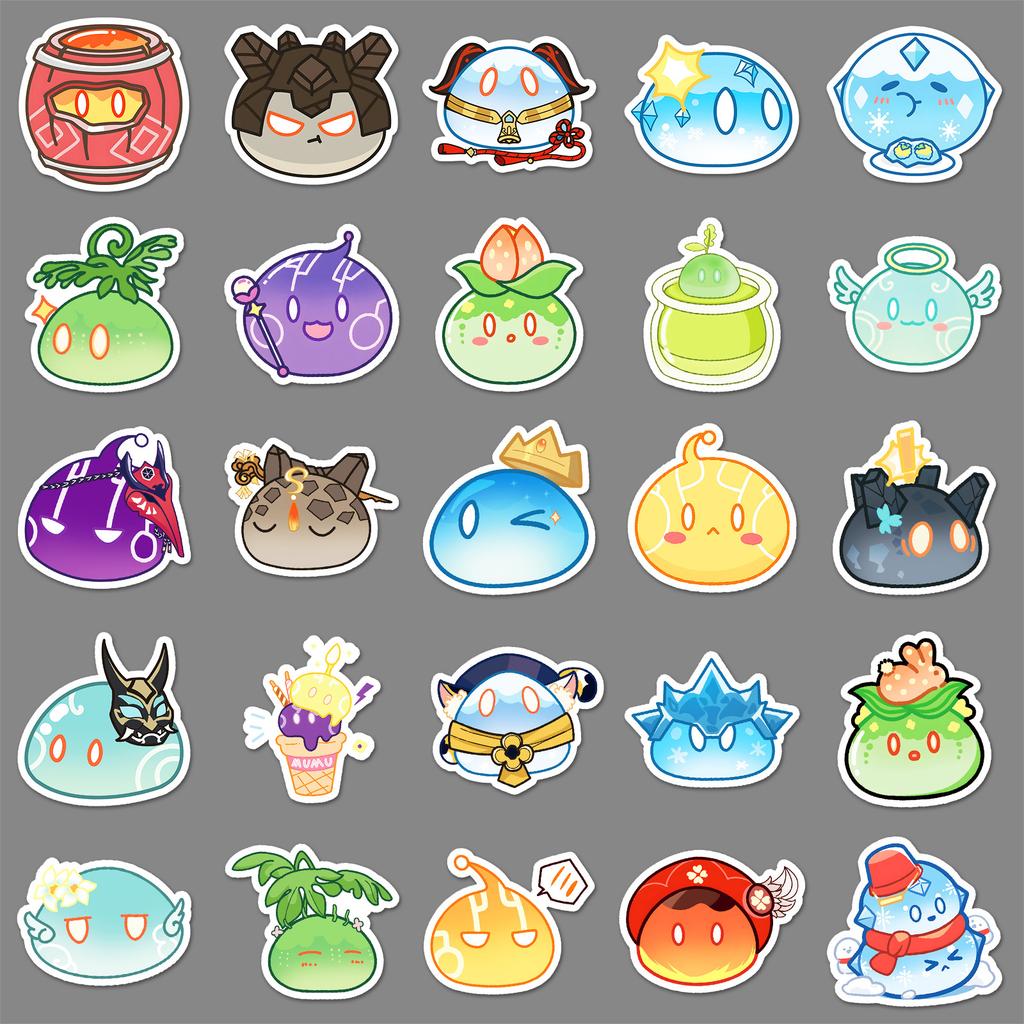 50 Q Version Graffiti Stickers Cartoon Cute Game Guka Decorative Laptop Stickers