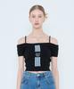 LARTIGENT L4 Cable Offshoulder Knit(Black)