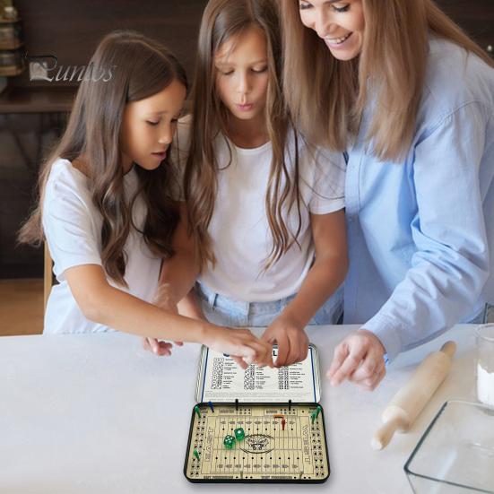 1 Set Reisebrettspiel Baseball Fußball Holzbrettspielzeug 2 Spieler Kinder Erwachsene Interaktives Schreibtischspielzeug Kinder Familienabend Partyspiel Essentials