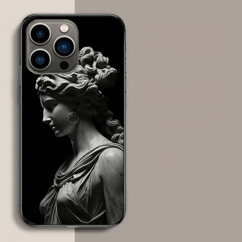 Carving Victory Posture Disaster Phone Case For Iphone 17 Air 15 Pro 14 Plus 16 Pro Max 17E 16E 12 13 Mini 11 Cover Cute Fundas