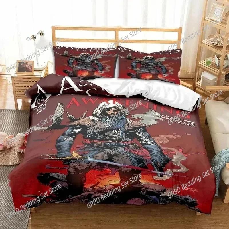 New Game A-Assassin S Creed Art Bedding Set Bedroom Soft Modern Bedspreads Comefortable Kids Duvet Cover Quilt Cover Pillowcase