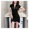 Summer temperament waist design feeling to cover the stomach and look thin dress slim body to cover the meat chic sexy hip skirt