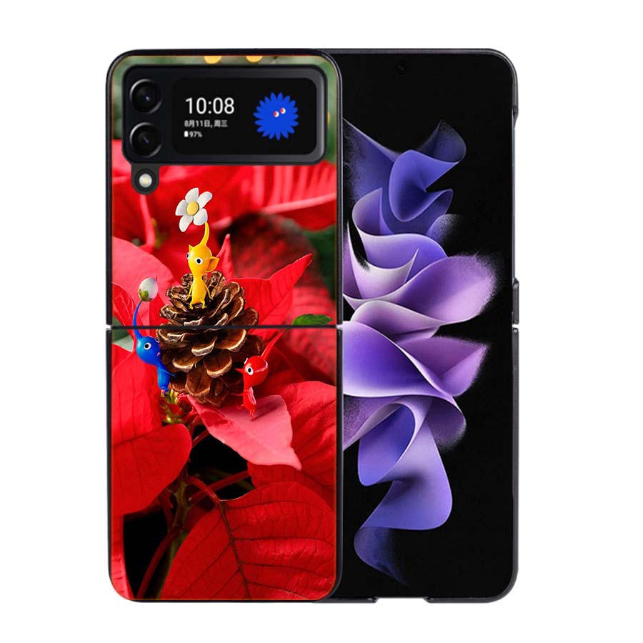 Game Pikmin 4 Phone Case For Samsung Z Flip 7 6 5G Galaxy Z Flip4 Z Flip5 Z Flip3 Coque Black Hard PC Shell Protective Cover