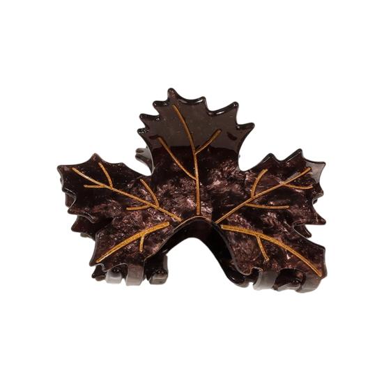 

Hair Claw Maple Leaf Shape Back Head Hair Clip Anti-slip Teeth Shower Shark Hair Claw Versatile Use Hair Accessory