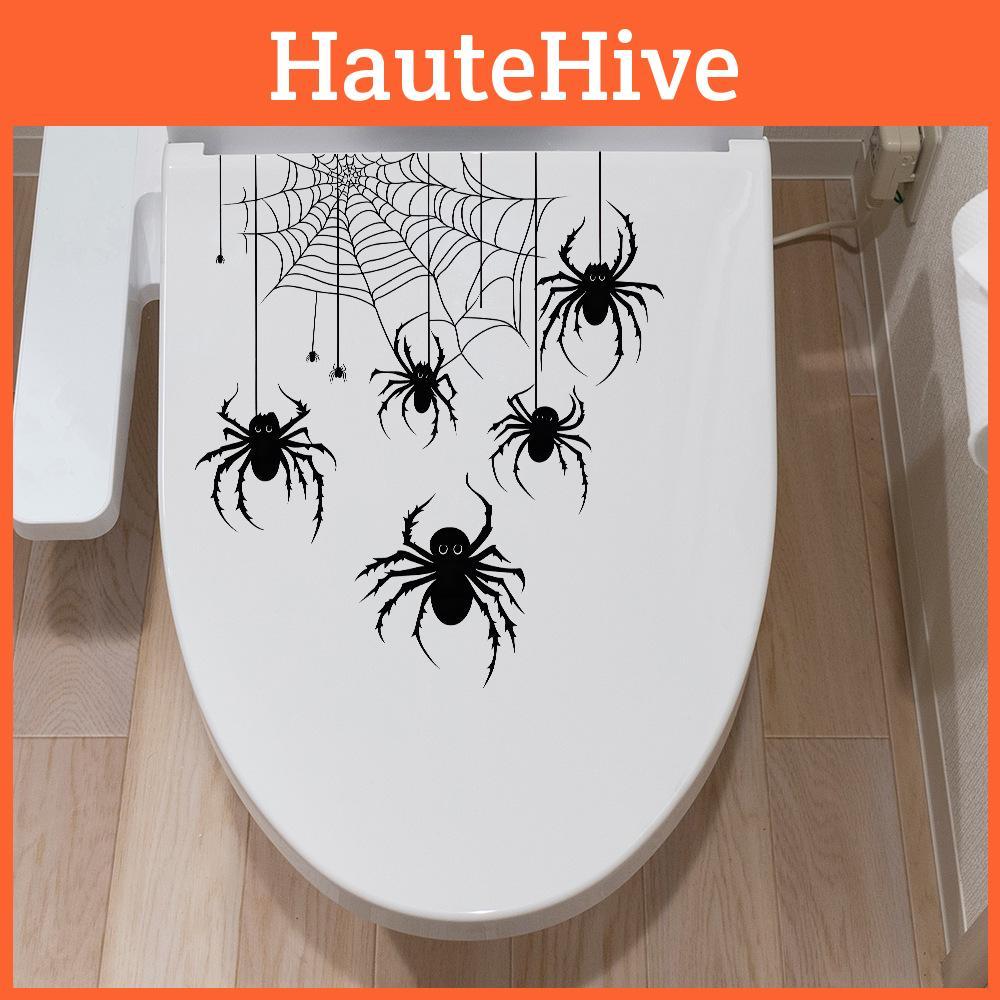 Halloween Web Spider Toilet Sticker Decor For Living Room Bedroom And Entryway