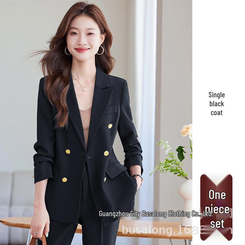 2025 Autumn Women s Long Sleeve Professional Suit Set - Formal Western Trousers for Work XXXXL