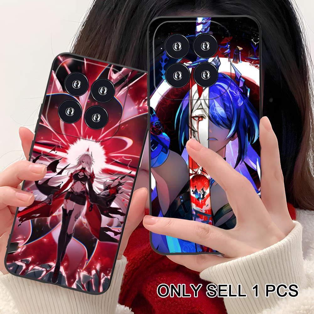 HSR Acheron Matte TPU Mobile Phone Case for Xiaomi 15 14 13 12 Mi 11 T Ultra Lite Pro S X 5G Colorful Printing Cover