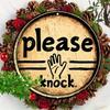 Please Knock Sign Retro Metal Poster 20 cm Aluminum Wall Decor for Home