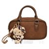 Hand Carrying Retro Bowling Bag Women's 2025 Winter New Fashion Casual Shoulder Bag Niche High-end Messenger Bag
