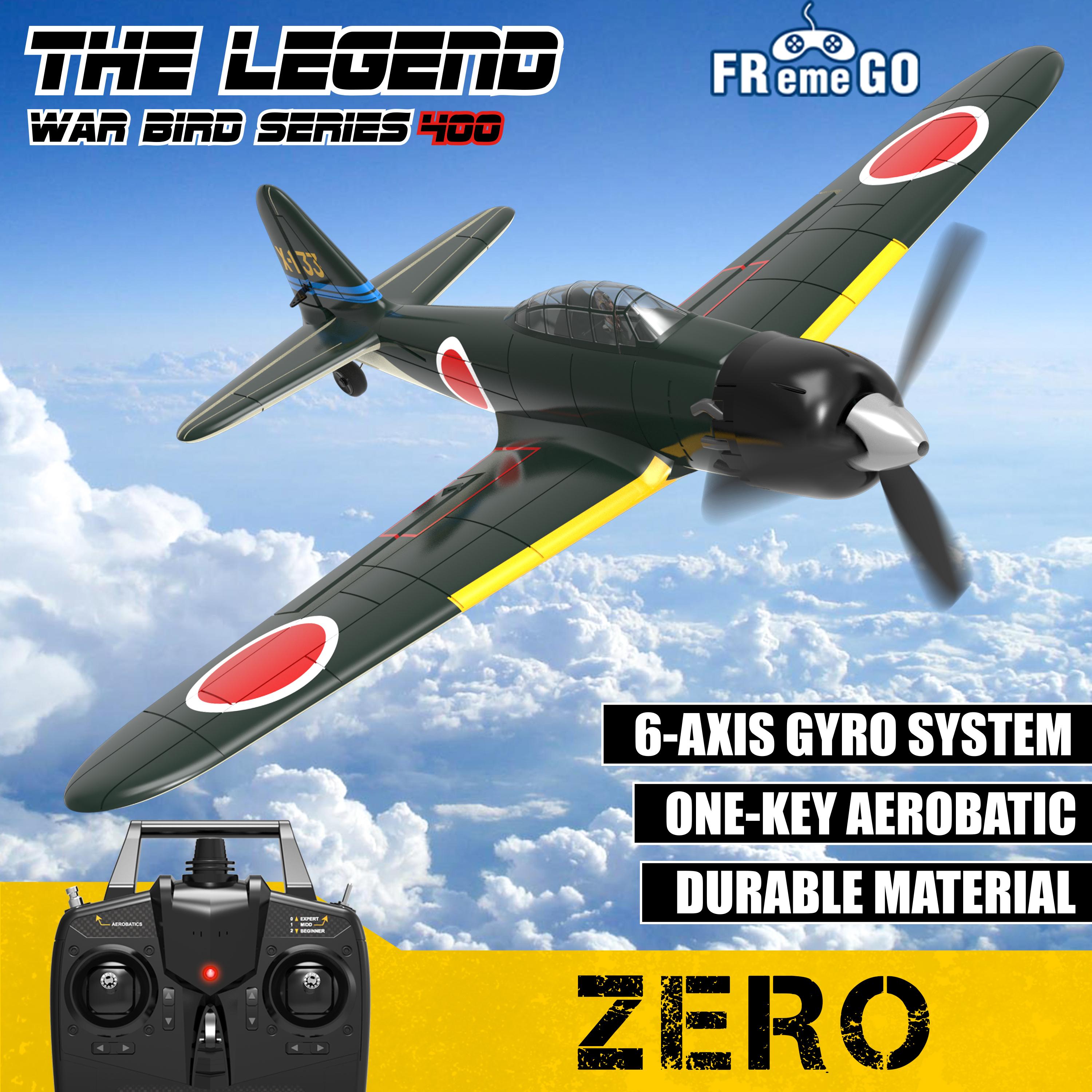 

Zero RC Plane 2.4G 4CH Літак з дистанційним керуванням EPP 400mm Wingspan 6-Axis Akrobatic RC Fighter 761-15 RTF Plane