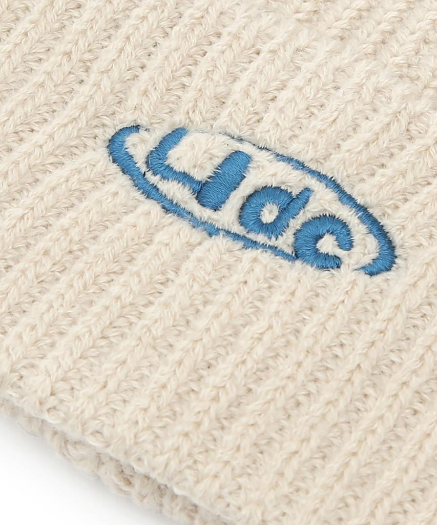 Eondeokeonteulol Winter Slim Fit Knit Thermal Logo Embroidery Unisex Solid Beanie Hat Beanie / Flex / Liquid / Oatmeal