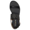 Coach Harley Leather Round Toe Open Toe Slide Sandals Women Sandals Black CR861-UR8