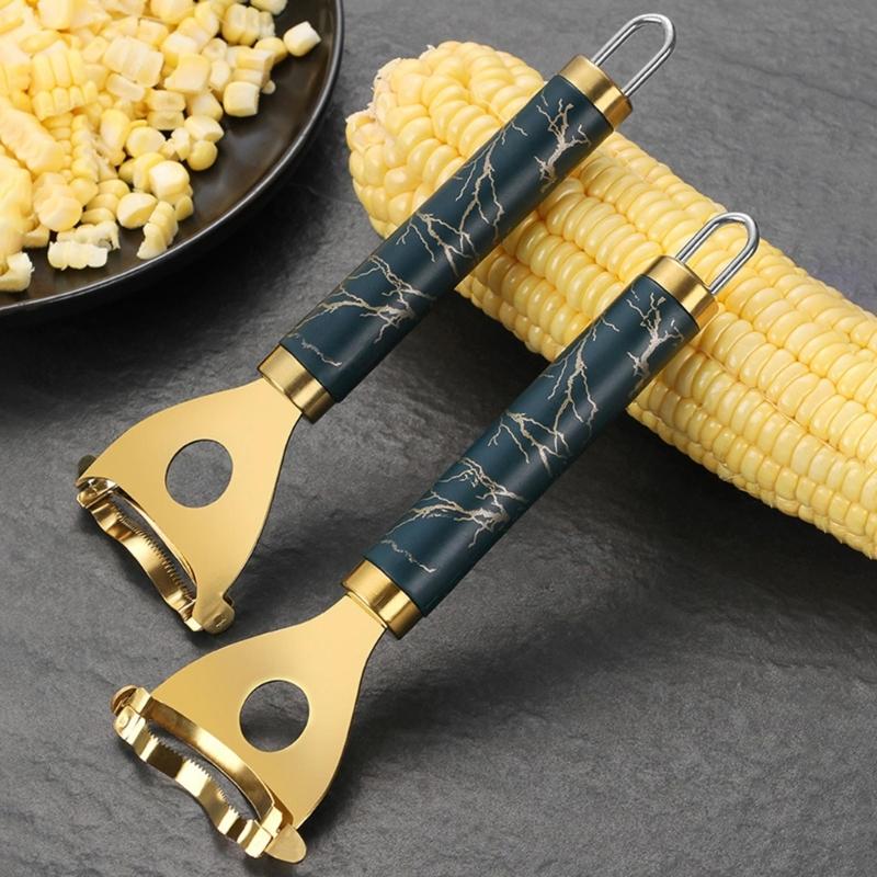 Stainless Steel Corn Stripper Corn Cobs Separator with ABS Handle for Safe and Easy Use Household Corn Peeler