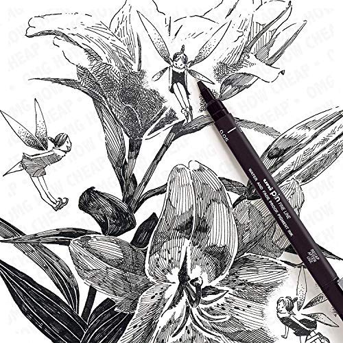 Uni-Ball PIN-200 0.05 Mm Fineliner Drawing Pen, Black Ink, Smooth Waterproof Lines for Art, Design & Illustration, Pack of 1