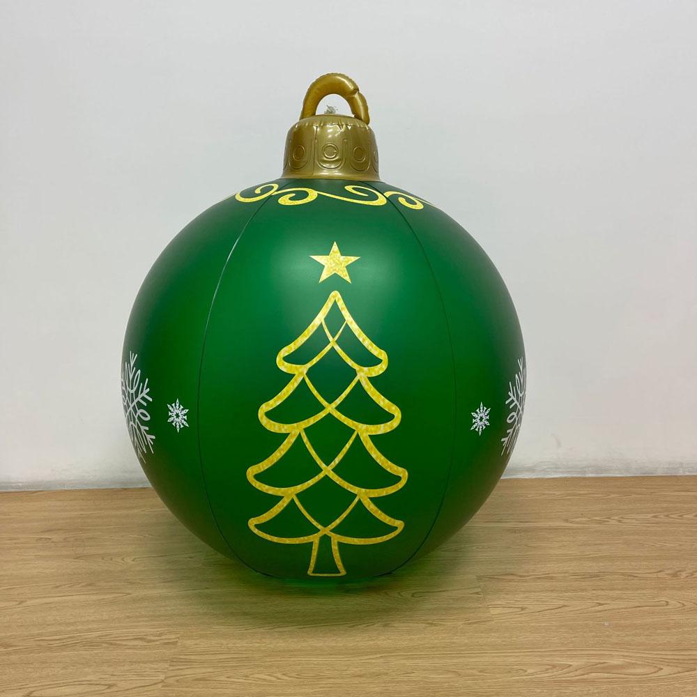 60CM Weihnachten Aufblasbare Dekorierte Kugeln Weihnachten Außen Weihnachtsbaum Dekorationen Aufblasbare Christbaumkugeln Spielzeug mit Licht