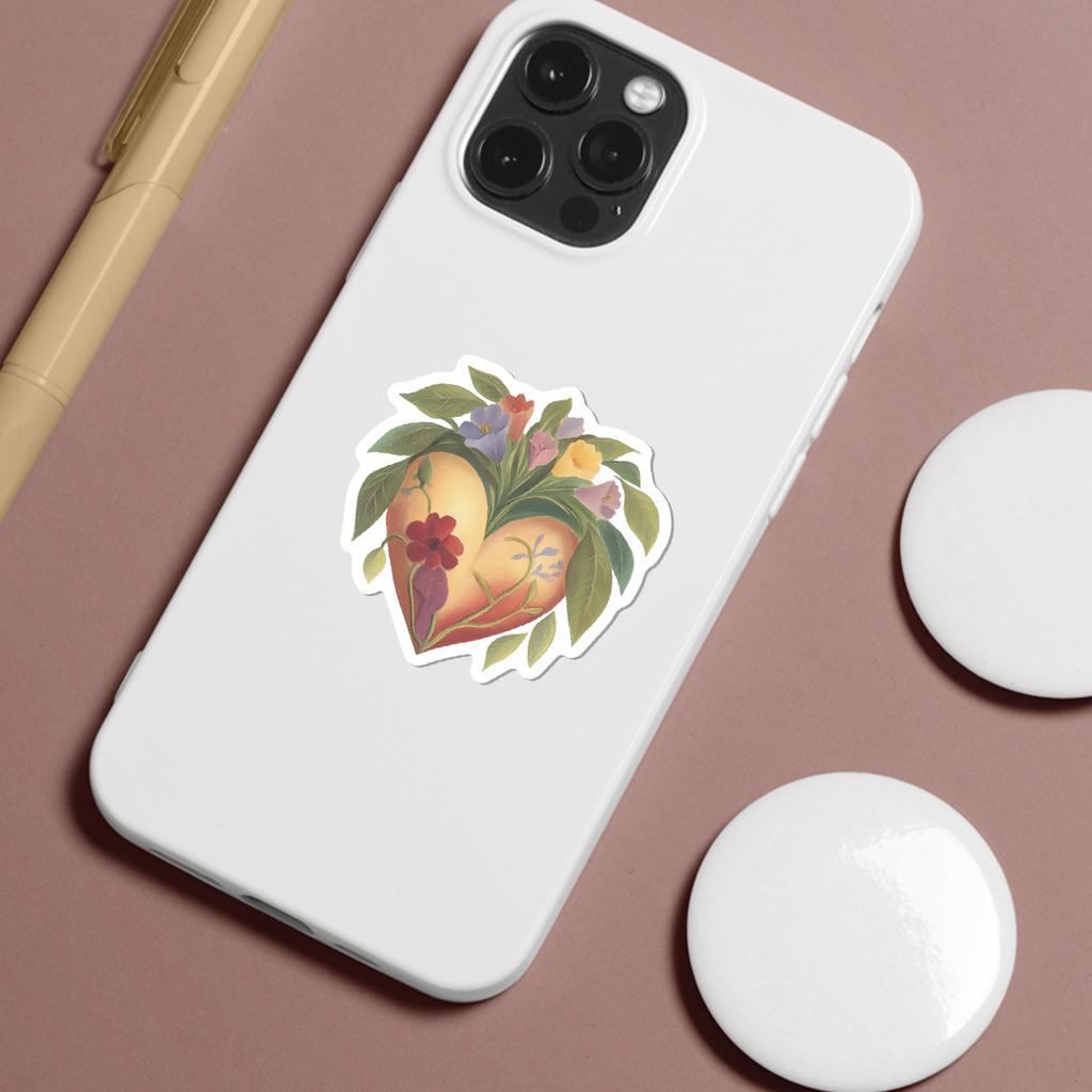 50 Cute Wind Plant Flower Series Graffiti Stickers Mobile Phone Notebook Waterproof Decorative Stickers Plant Stickers
