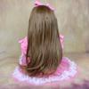 Lovely 60cm Soft Cloth Body Reborn Toddler Doll Cosplay Girl Lifelike Long Hair Princess Imitation Baby Dolls for Kids Play House Toy Surprise Present